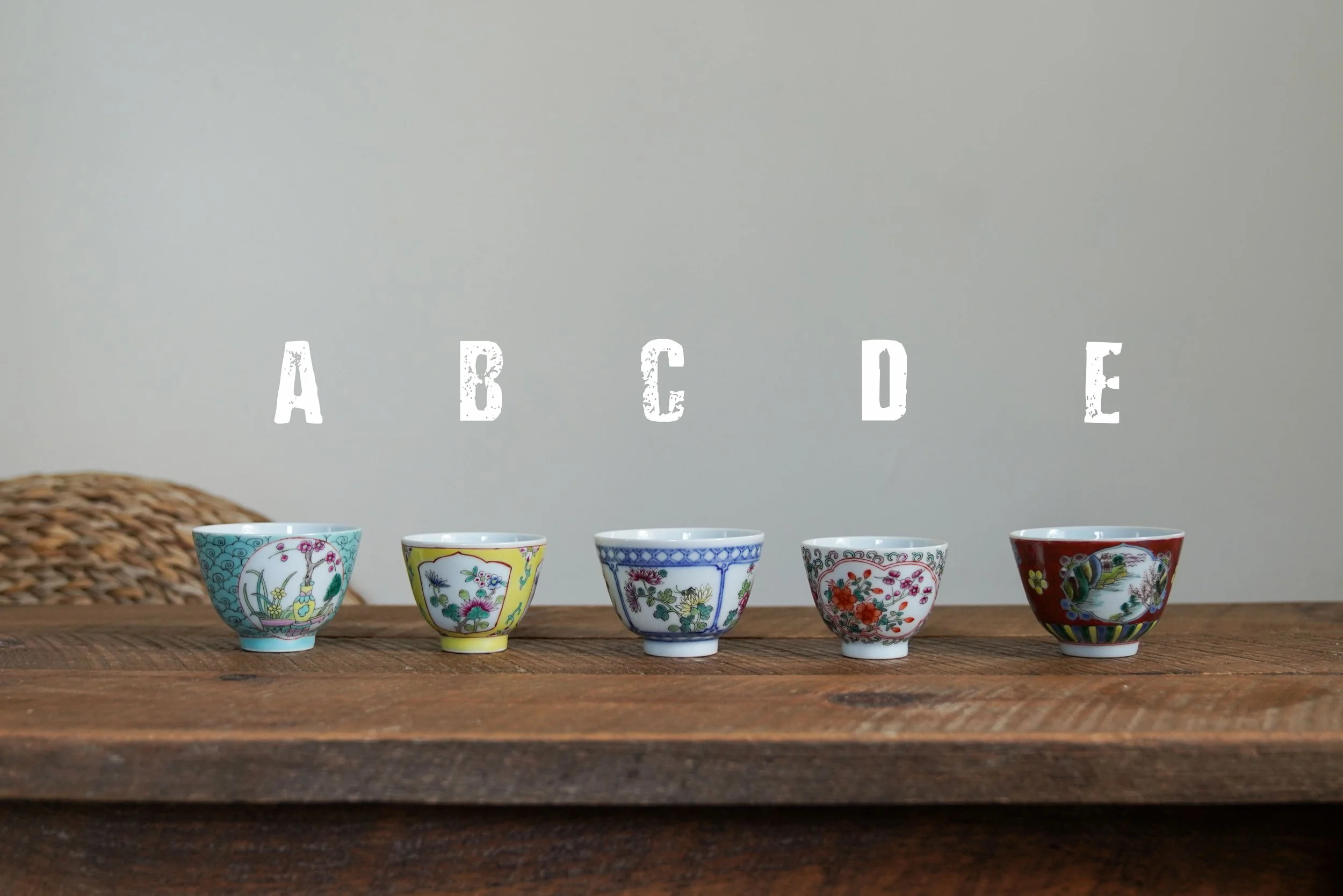 Hand-painted Vintage Chinese Flower Garden Teacup — tea